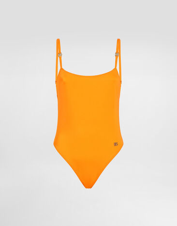 Dolce & Gabbana One-piece olympic swimsuit Orange O9A28JFUGLG