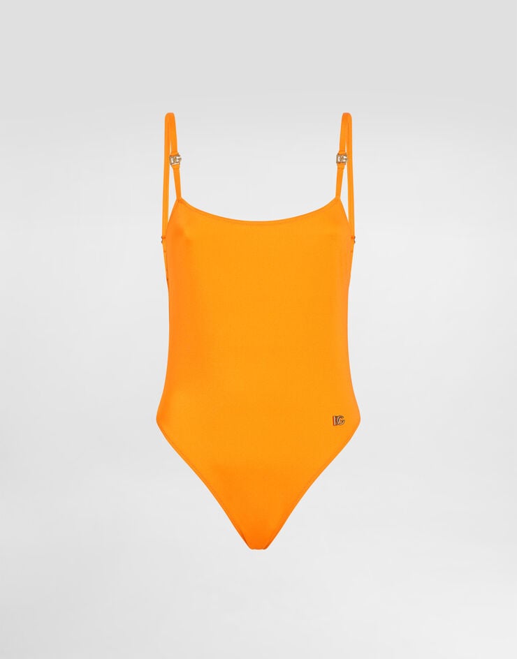 Dolce & Gabbana One-piece olympic swimsuit Orange O9A28JFUGLG