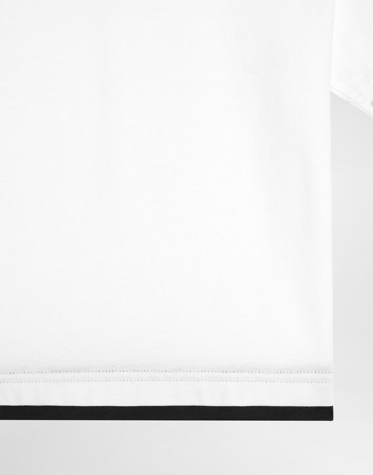 Dolce & Gabbana Jersey t-shirt with Dolce&Gabbana embroidery Dolce & Gabbana Jersey t-shirt with Dolce&Gabbana embroidery White L4JTIYG7PEJ