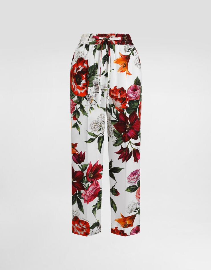 Dolce & Gabbana Flower-print poplin trousers Print FTDC3THS5TQ