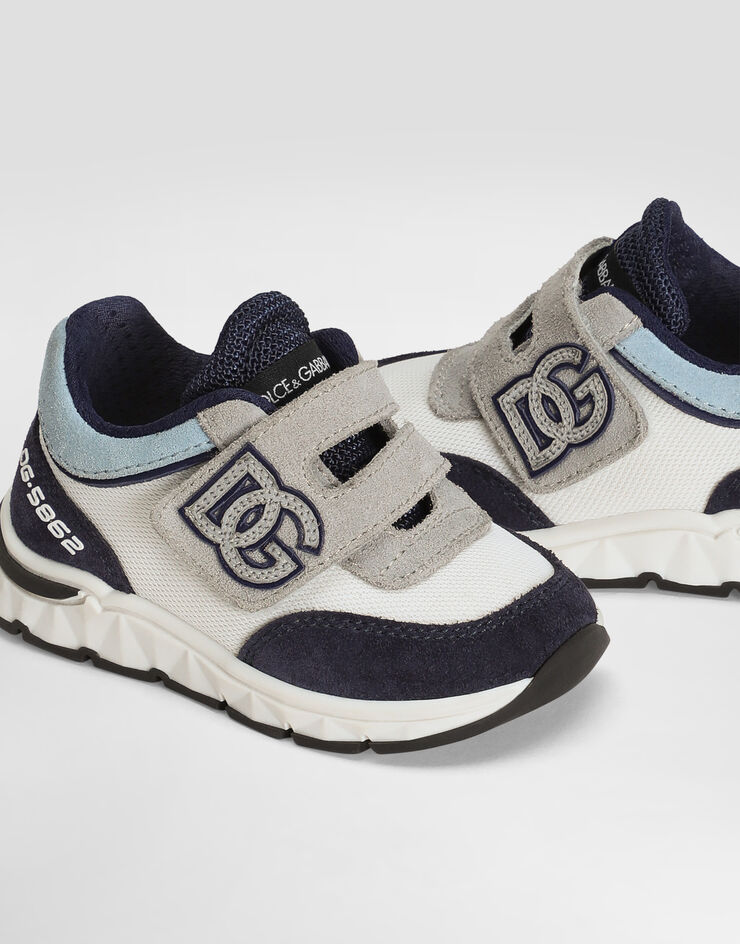 Dolce & Gabbana Sneakers DG Running aus Meshgewebe und Spaltleder Mehrfarbig DN0199AA954