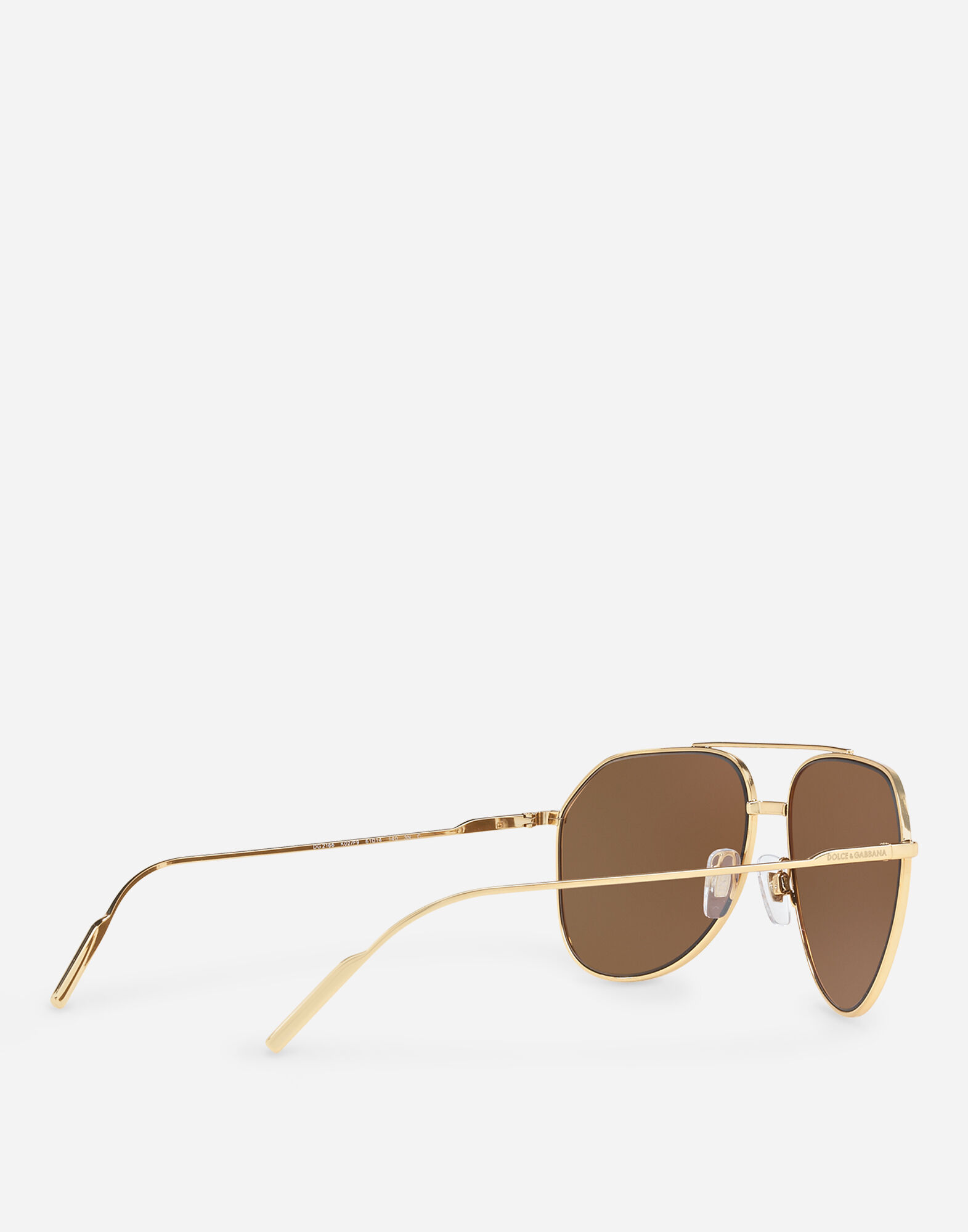 Aviator Sunglasses In Gold Plated Metal Men Dolce Gabbana