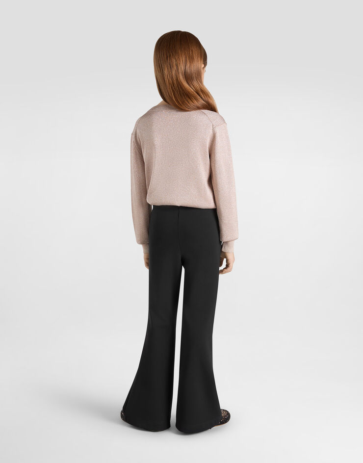 Dolce & Gabbana Jersey de punto de lúrex y strass Rosa L5KWK2JFMKA
