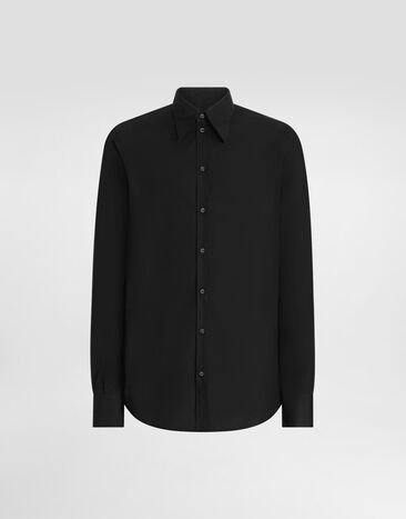 Dolce & Gabbana Gold crêpe de chine shirt Black G5NP9TGK522
