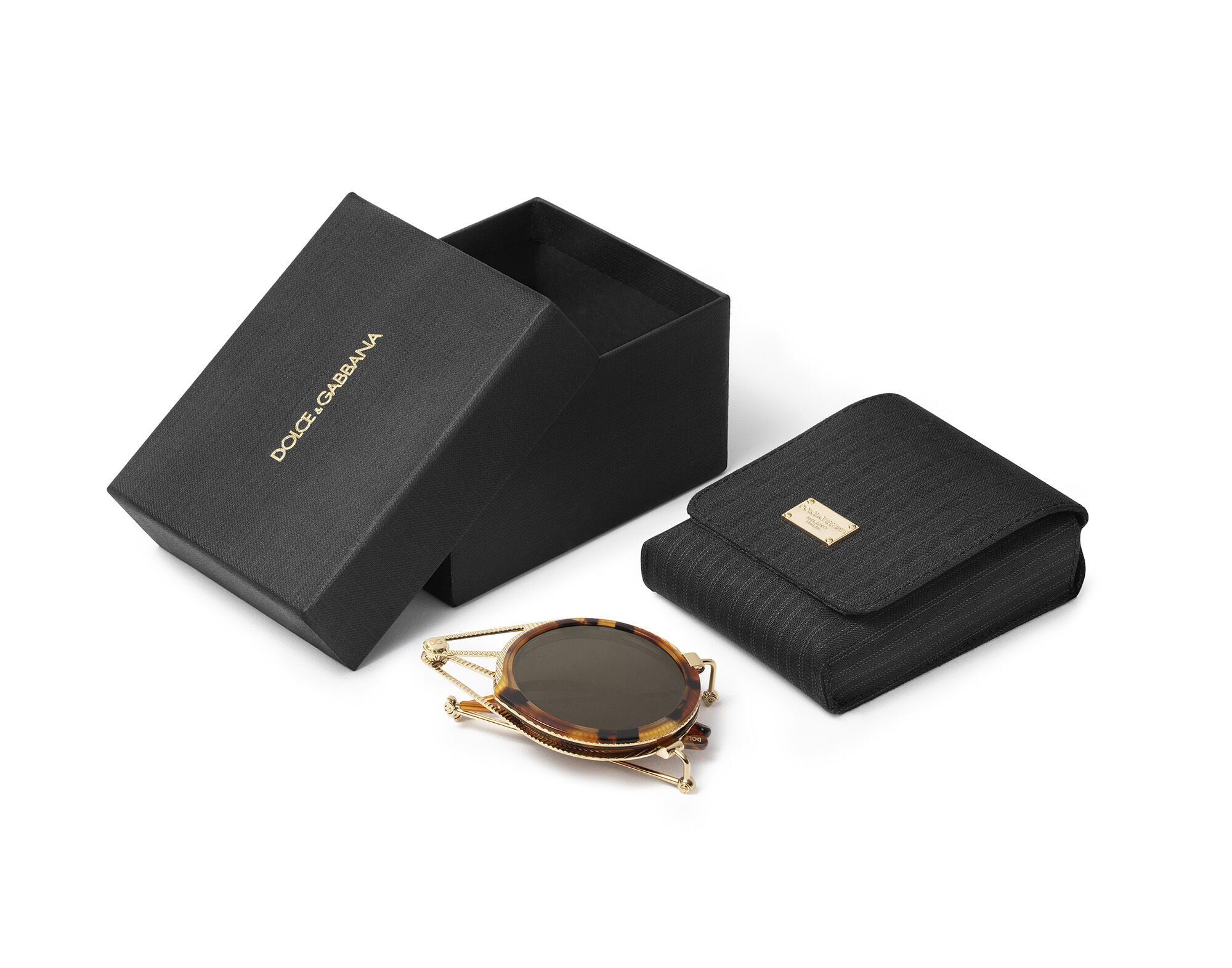 Dg fatto a mano sunglasses in Gold and Havana for Men Dolce Gabbana US