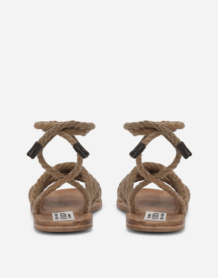 Dolce&Gabbana 绳编凉鞋 米色 A80353AO045