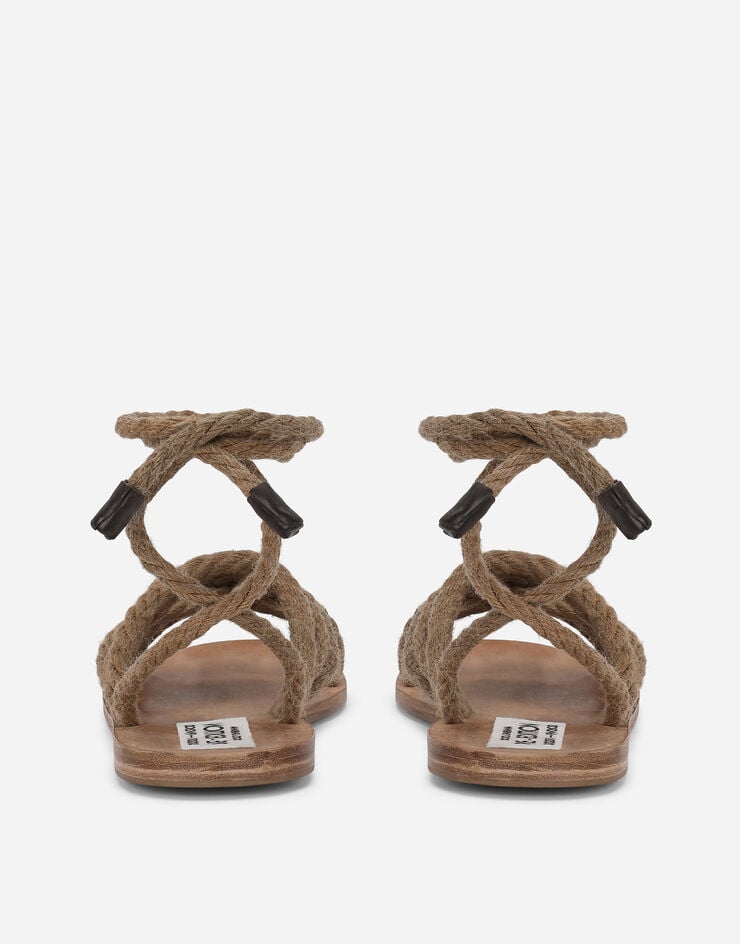 Dolce&Gabbana Cord sandals Beige A80353AO045