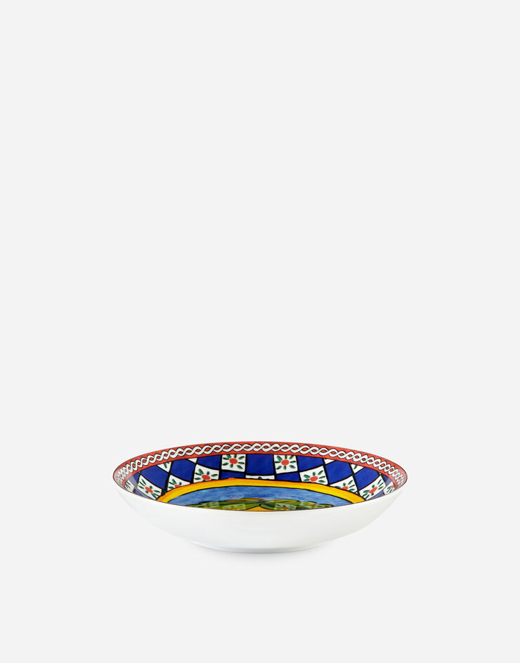 Dolce & Gabbana Set 2 Porcelain Soup Plates Multicolor TC0S05TCA16