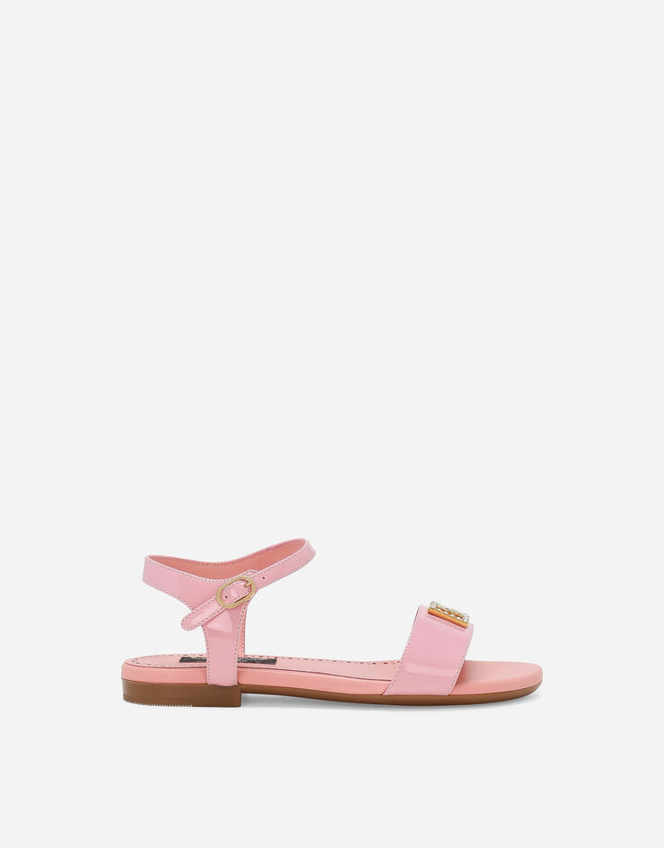 Dolce & Gabbana Patent leather sandals Pink D11048A1153