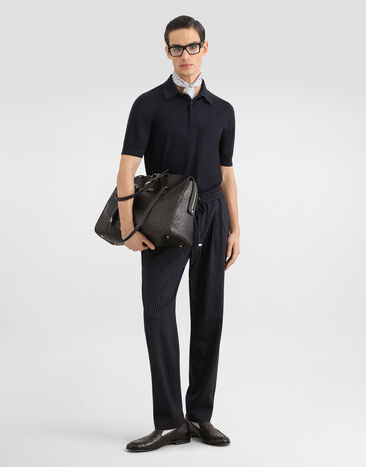 Dolce & Gabbana Poloshirt aus kaschmir Dolce & Gabbana Poloshirt aus kaschmir Blau GXZ02TJBW1W