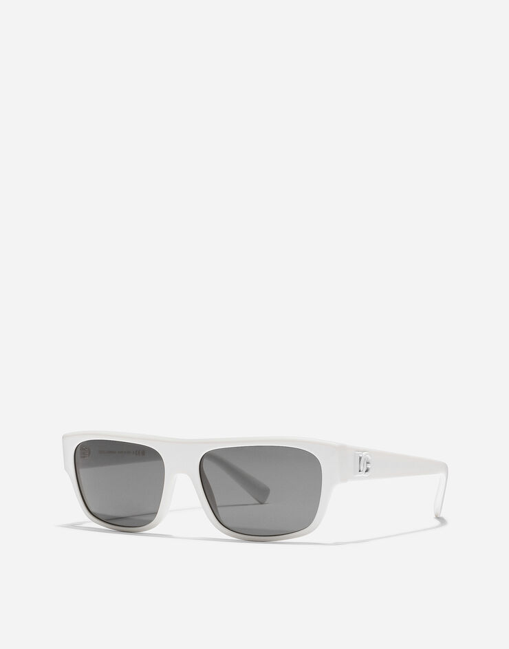 Dolce & Gabbana نظارة شمسية بشعار DG متقاطع أبيض VG4455VP287