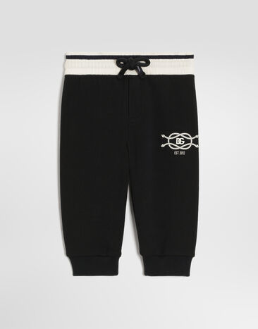 Dolce & Gabbana Fleece sweatpants with logo Blue L1JPIBG7QMX