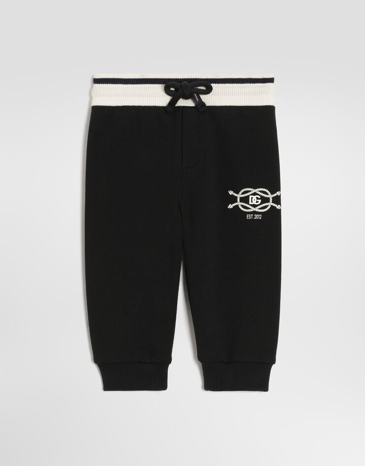 Dolce & Gabbana Fleece sweatpants with logo Blue L1JPIBG7QMX