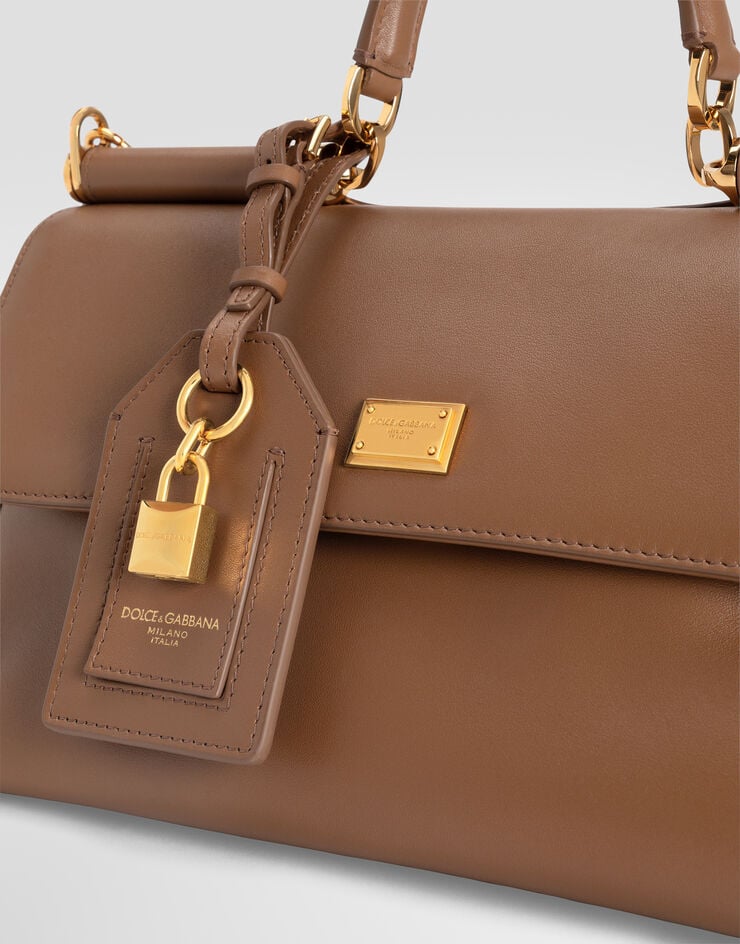 Dolce & Gabbana Medium My Sicily handbag in plongé calfskin Dolce & Gabbana Medium My Sicily handbag in plongé calfskin Brown BB7782B7321