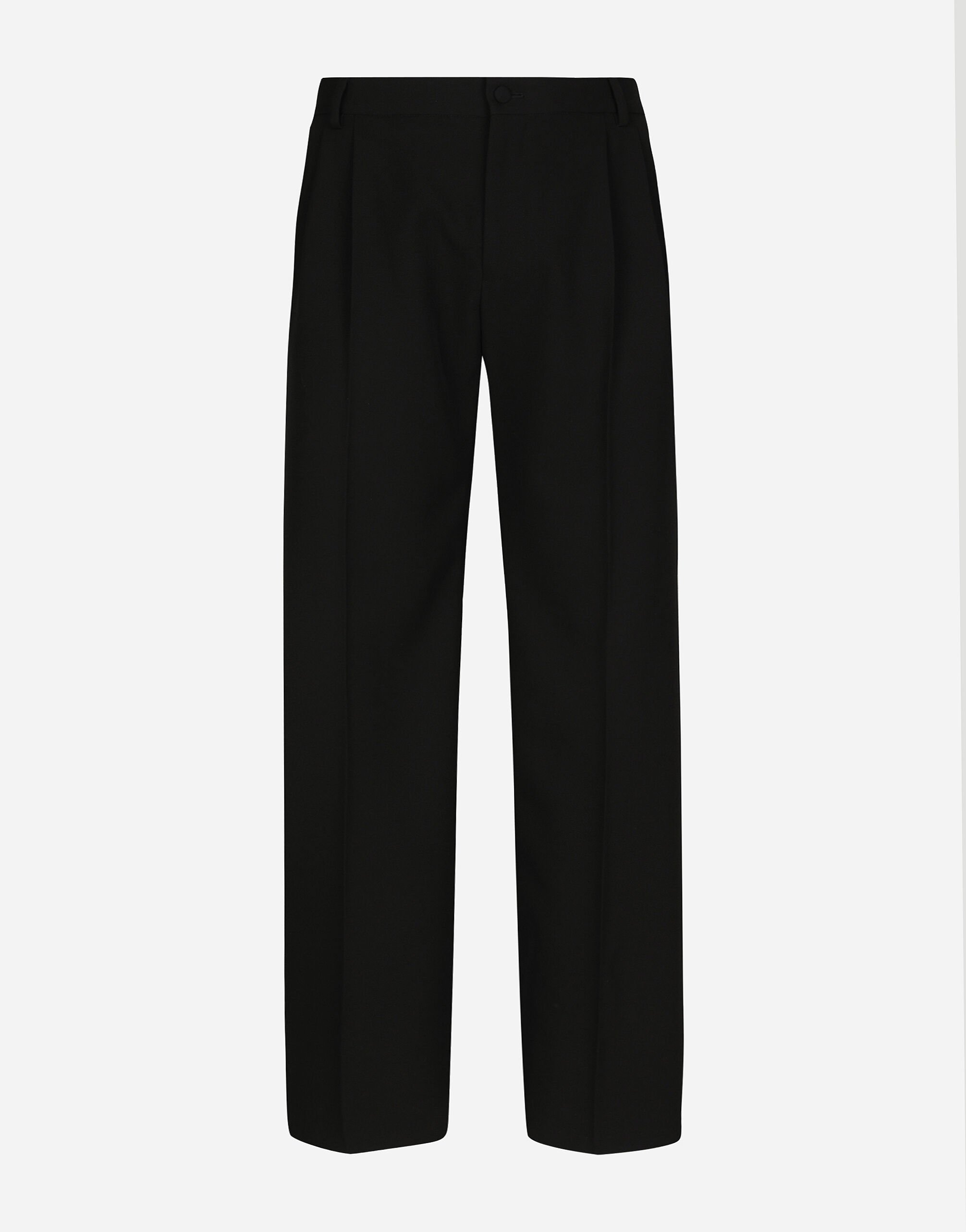Dolce & Gabbana Tailored wool pants with darts Black GP03JTGH253