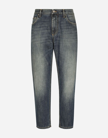 Dolce & Gabbana Vaqueros loose de denim elástico azul claro lavado Multicolor G5JC8DG8GW6