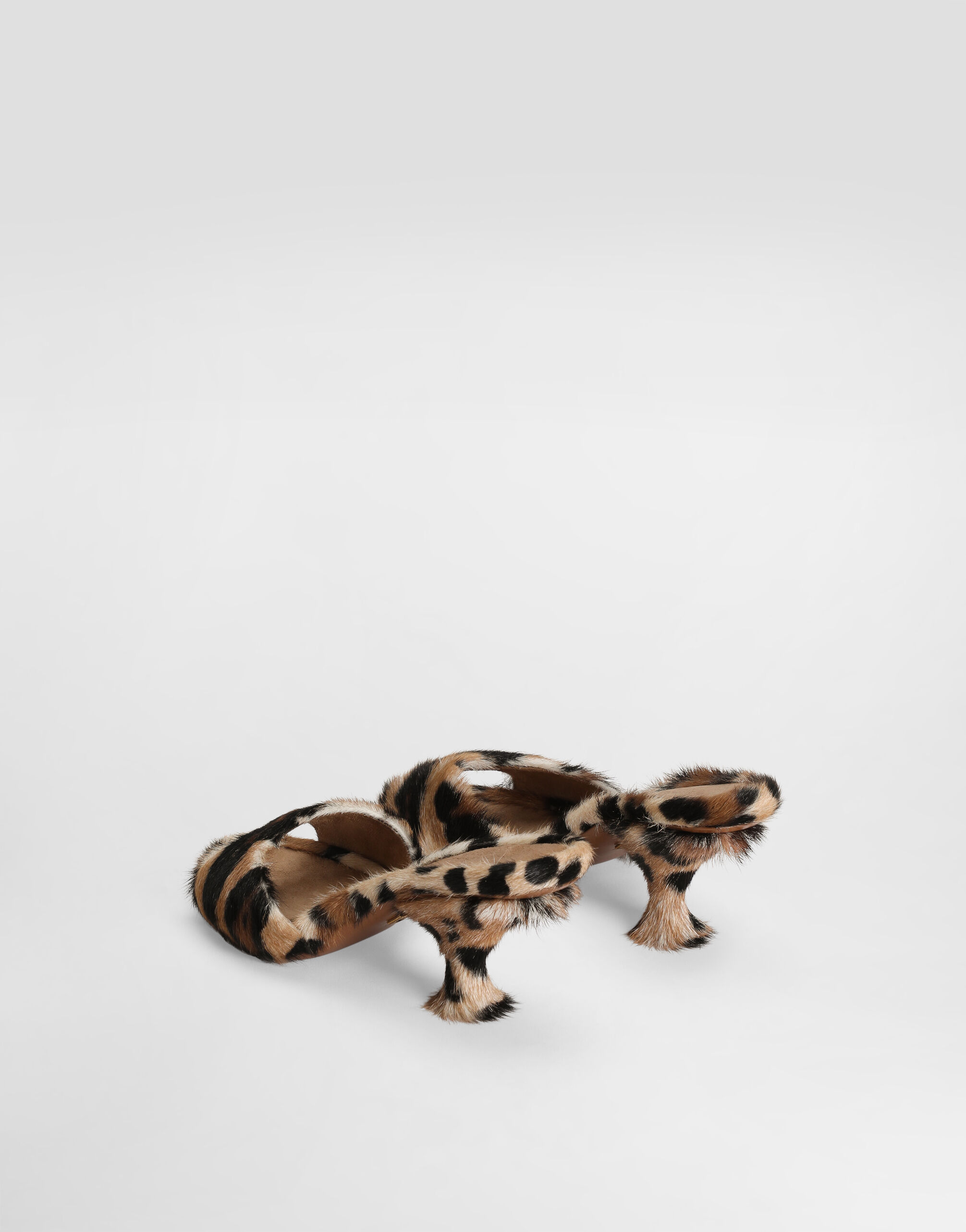 Dolce & Gabbana 【新品未使用品】ヒール豹柄 毛皮25.5cm Printのウィメンズ Leopard-print keira mules | Dolce&Gabbana®
