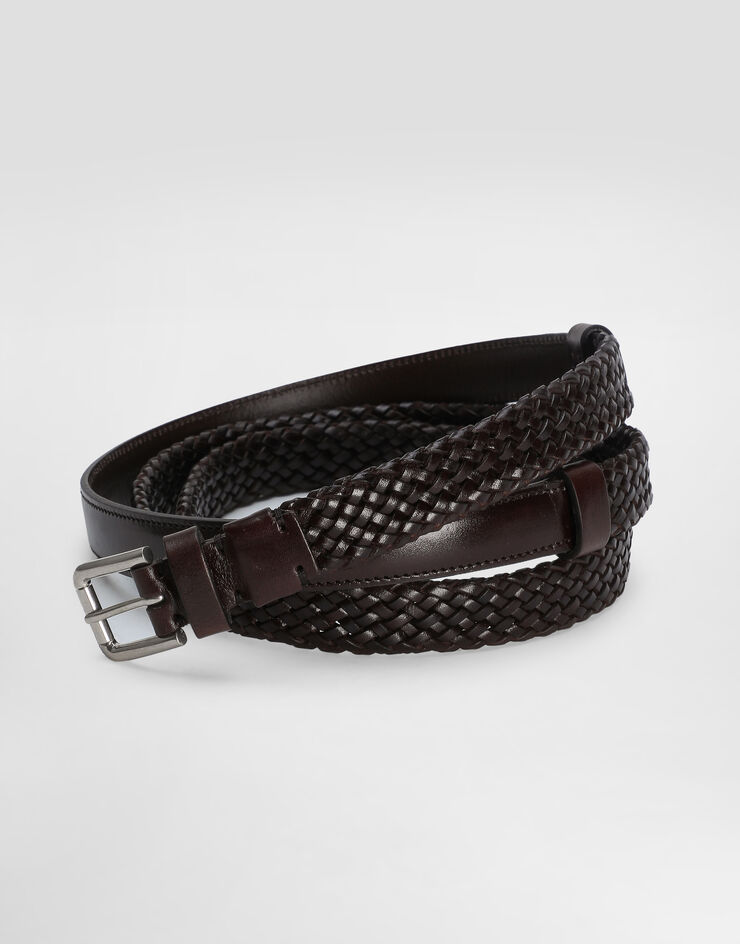 Dolce & Gabbana حزام من جلد عجل بني BC4924A9Q22