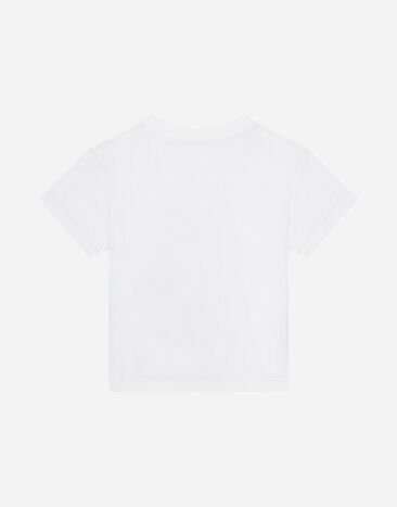 Dolce & Gabbana Jersey T-shirt with DG logo Print L1JTEYII7EA