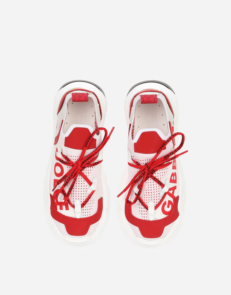 Dolce & Gabbana Stretch knit Daymaster sneakers BLANCO/ROJO DA0978AO262