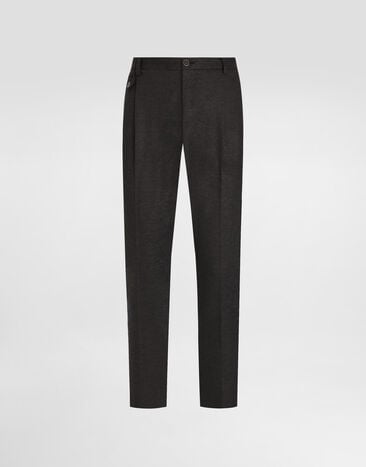 Dolce & Gabbana Wool jersey trousers Grey GV4EETHU7VA
