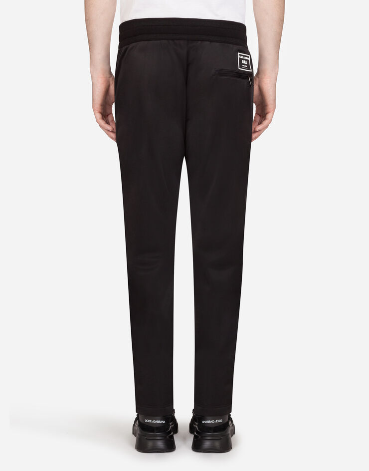 Dolce & Gabbana Jogging pants with patch NERO GYRLATHU7B7