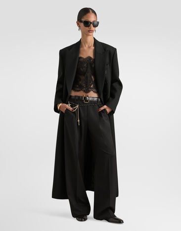 Dolce & Gabbana Wool gabardine coat Black F0W6ETFU272