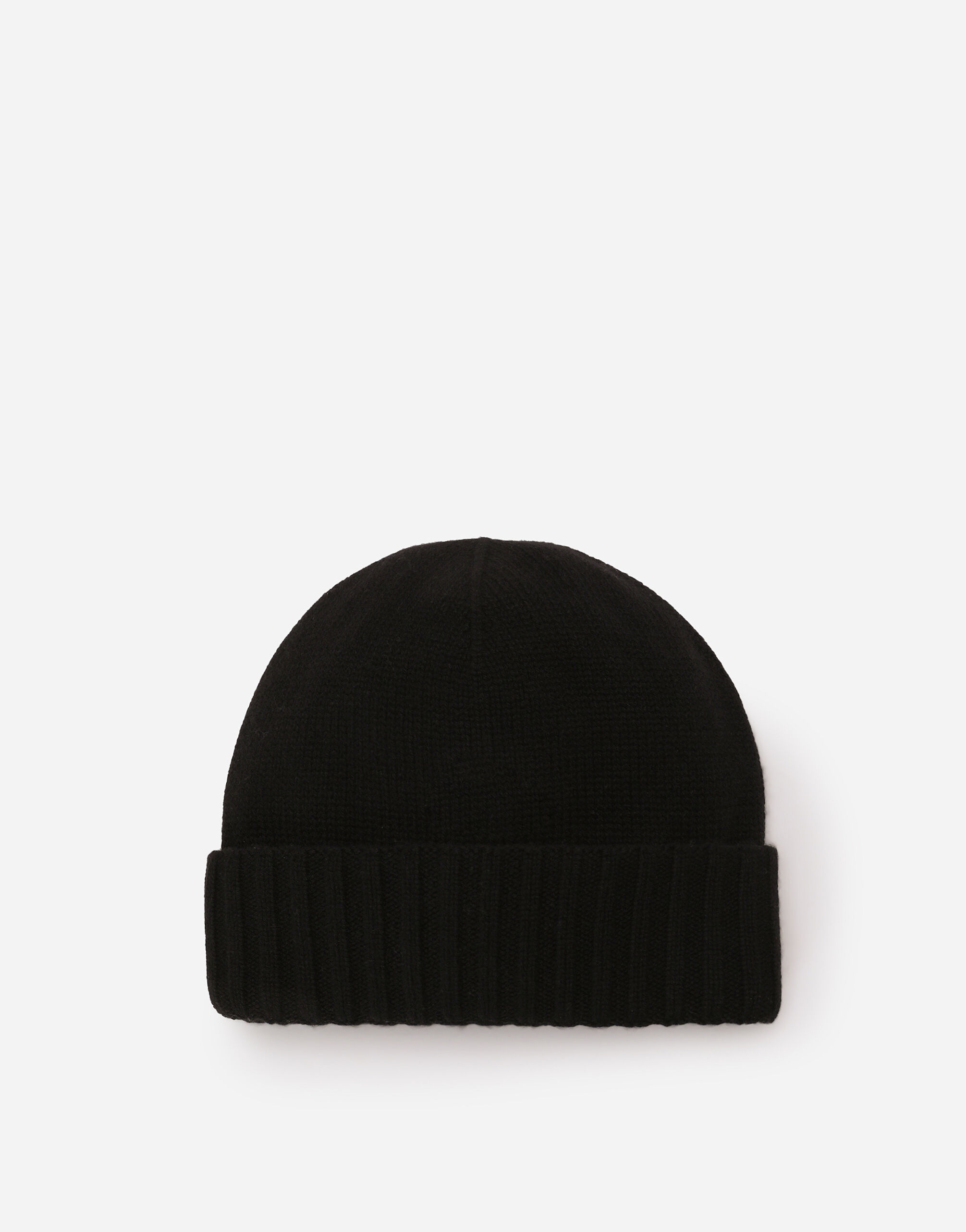 Cashmere hat with DG logo embroidery in Black for Women