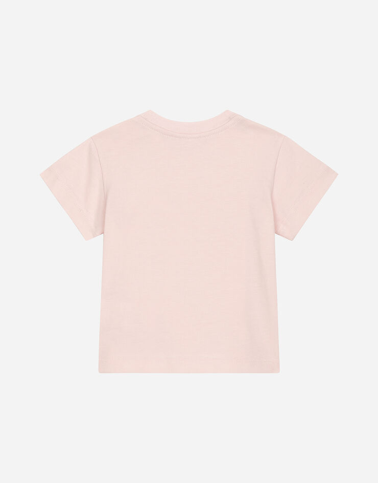 Dolce & Gabbana T-shirt en jersey à logo Dolce&Gabbana  Rose L2JTITG7MKA