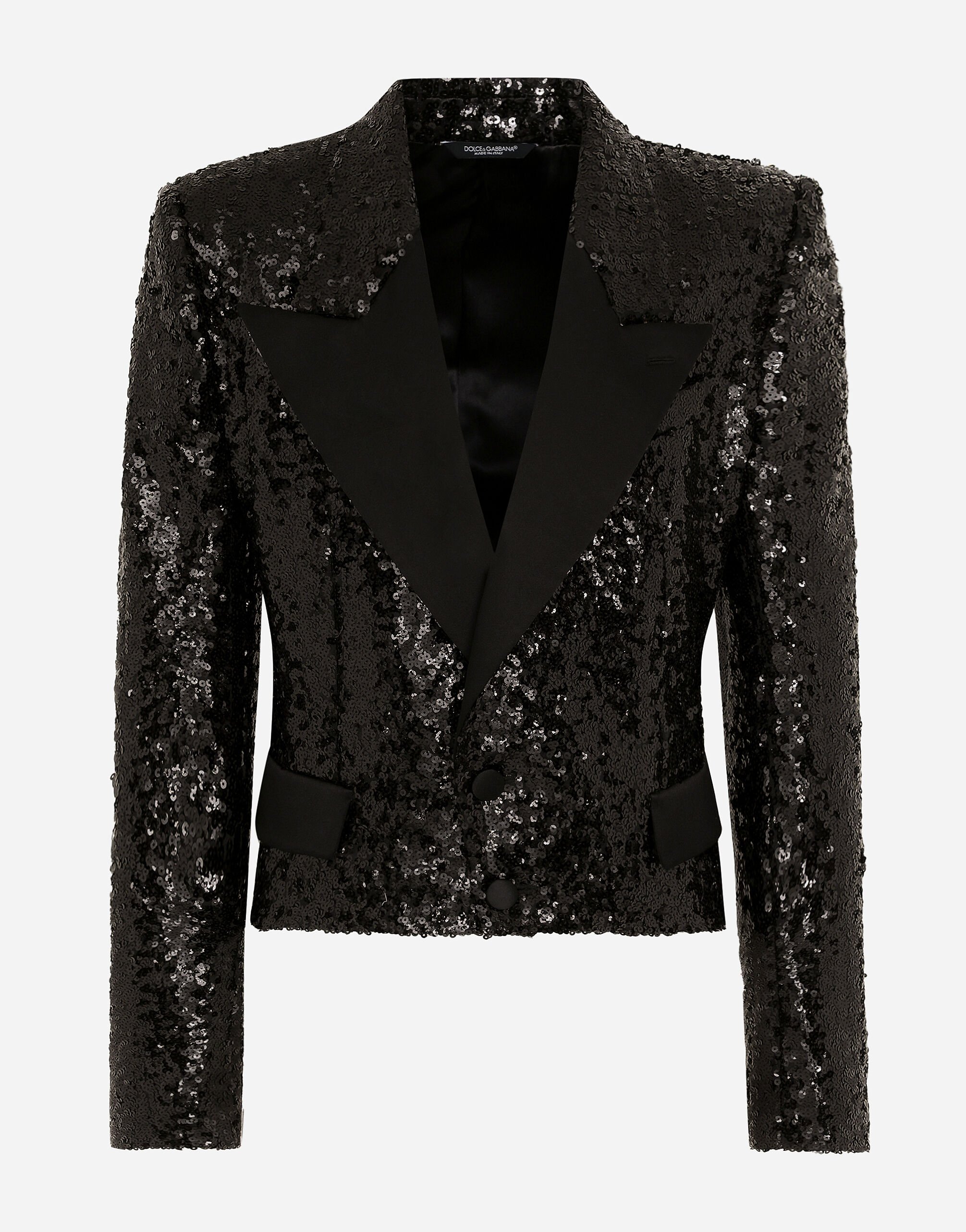 Black sequin short jacket outlet
