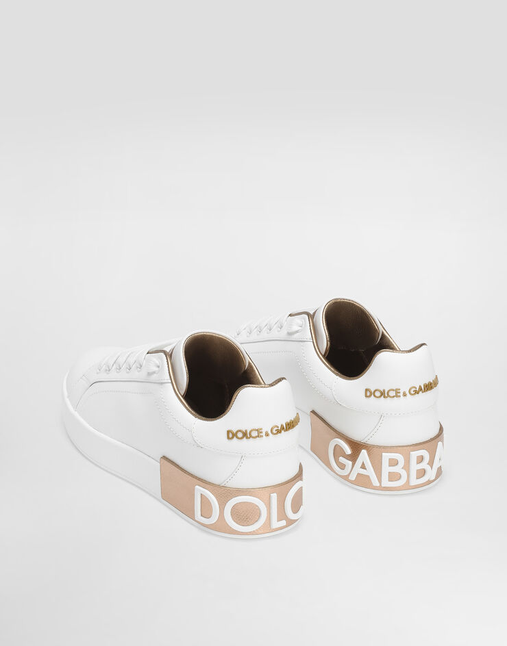 Dolce & Gabbana Calfskin Portofino sneakers Gold CK1544AX615