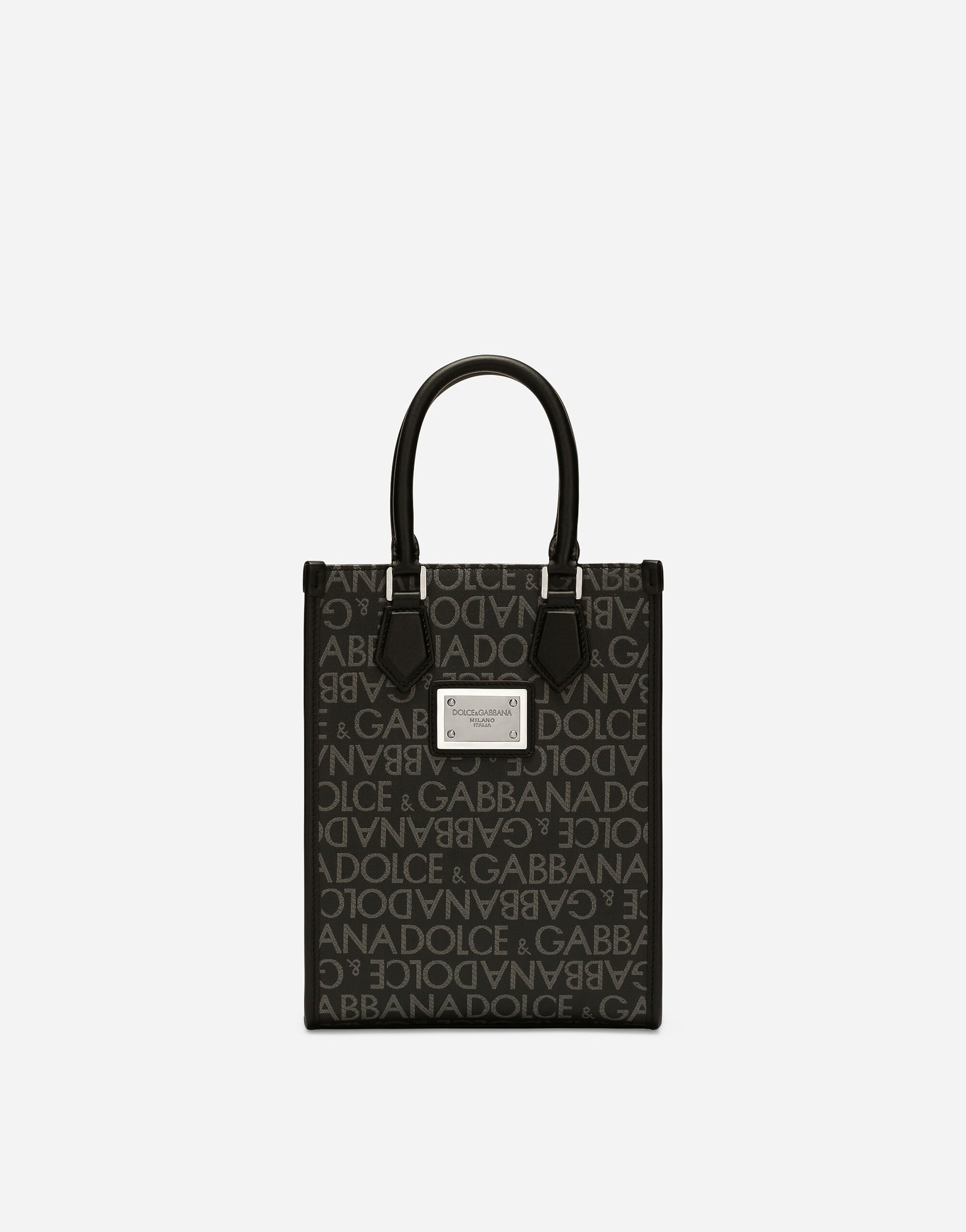 Dolce & Gabbana Small coated jacquard bag Black G8PL4TG7F2H