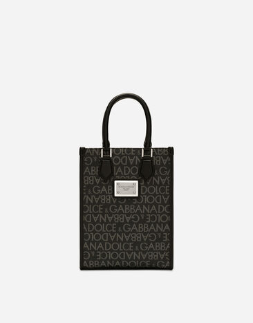 Dolce & Gabbana Small coated jacquard bag Grey BM2415AF984