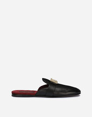 Dolce & Gabbana Calfskin nappa Bramante slippers Black CS2181AJ210