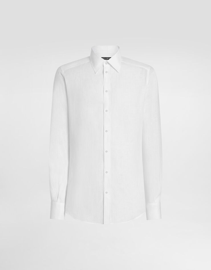 Dolce & Gabbana Martini shirt in linen canvas White G5MM4TFU4MH