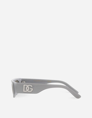 Dolce & Gabbana Sonnenbrille DG Crossed Metallgrau VG400BVP36G