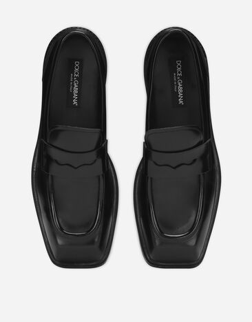 Dolce & Gabbana Brushed calfskin loafers Black A30216A1203