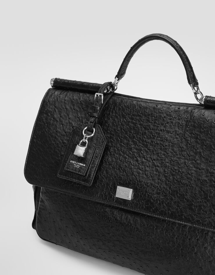 Dolce & Gabbana My Sicily ostrich leather handbag Dolce & Gabbana My Sicily ostrich leather handbag Black BM2757B8K00