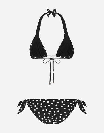 Dolce & Gabbana Polka-dot triangle bikini Print O8A54JFSG8C