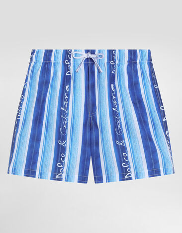 Dolce & Gabbana Striped swim trunks Blue L4J818ON03Q