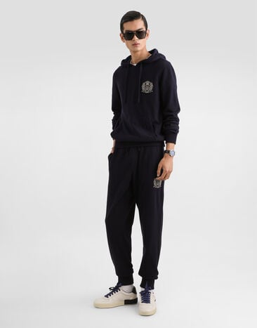 Dolce & Gabbana Smooth cashmere sweatshirt Blue GXX20ZJBWIR