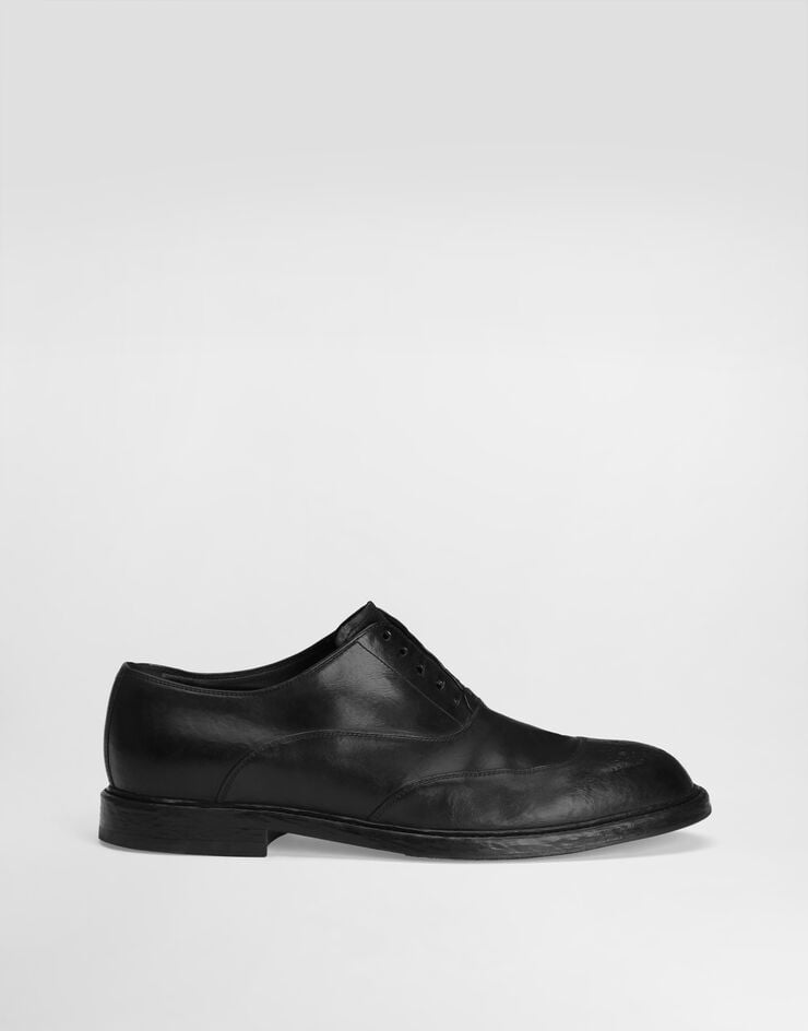 Dolce & Gabbana Washed calfskin laced shoes Black A20206A0096