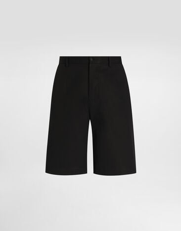 Dolce & Gabbana Jersey jogging shorts with embroidery Black GVF8AZHU7H9