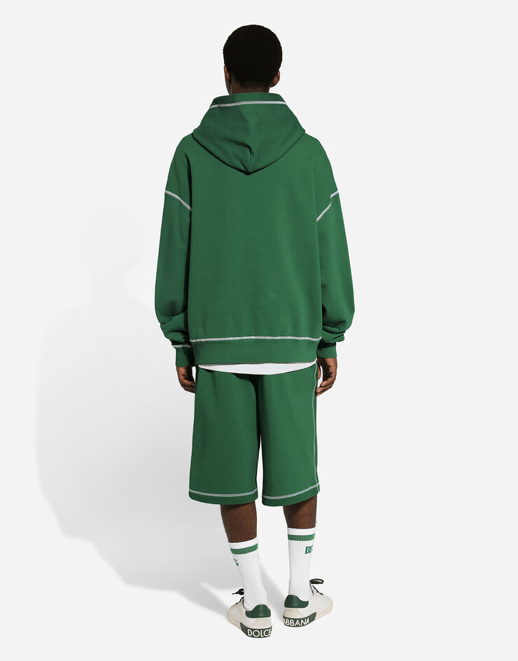 Dolce & Gabbana Hoodie with Dolce&Gabbana print Green G9BDXZG7NON