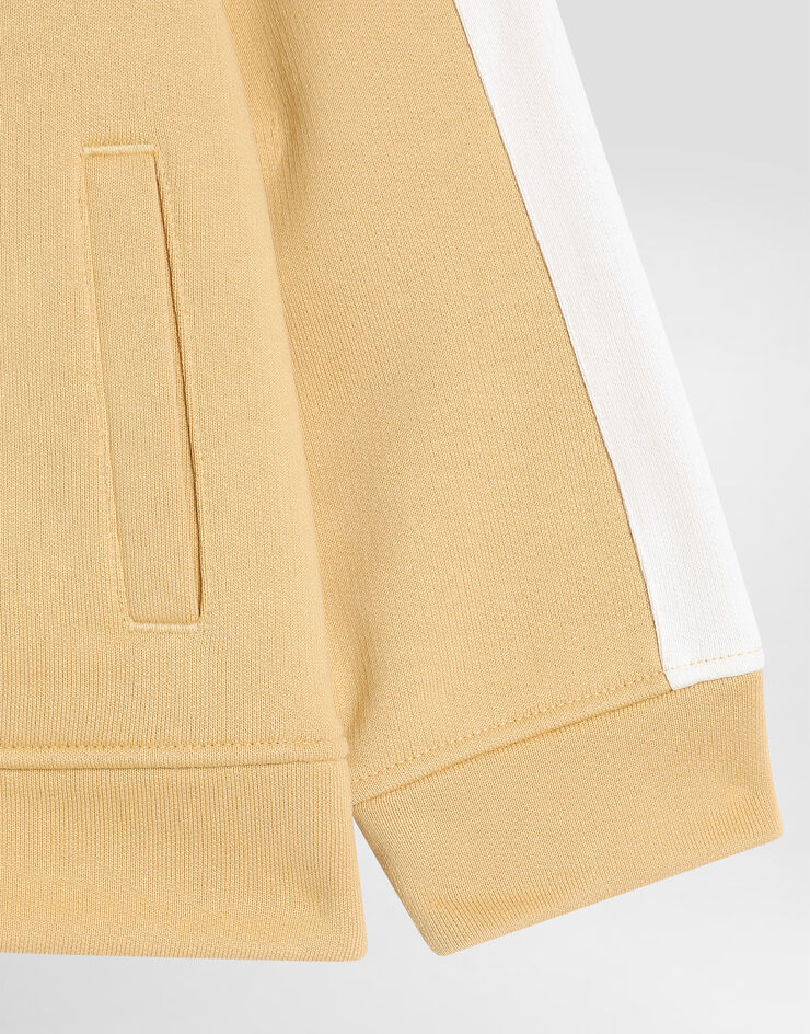 Dolce & Gabbana Hooded sweatshirt with print Yellow L4JWNOG7PWP