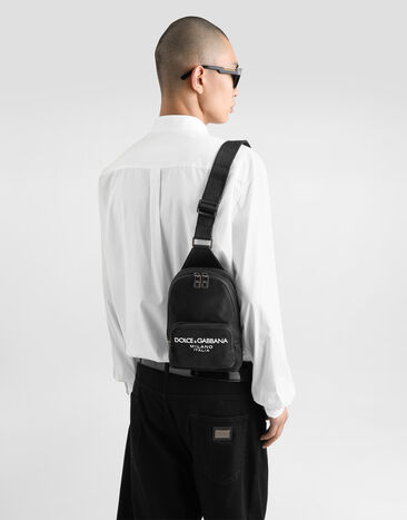 Dolce & Gabbana クロスボディバックパック ナイロン ブラック BM2295AG182