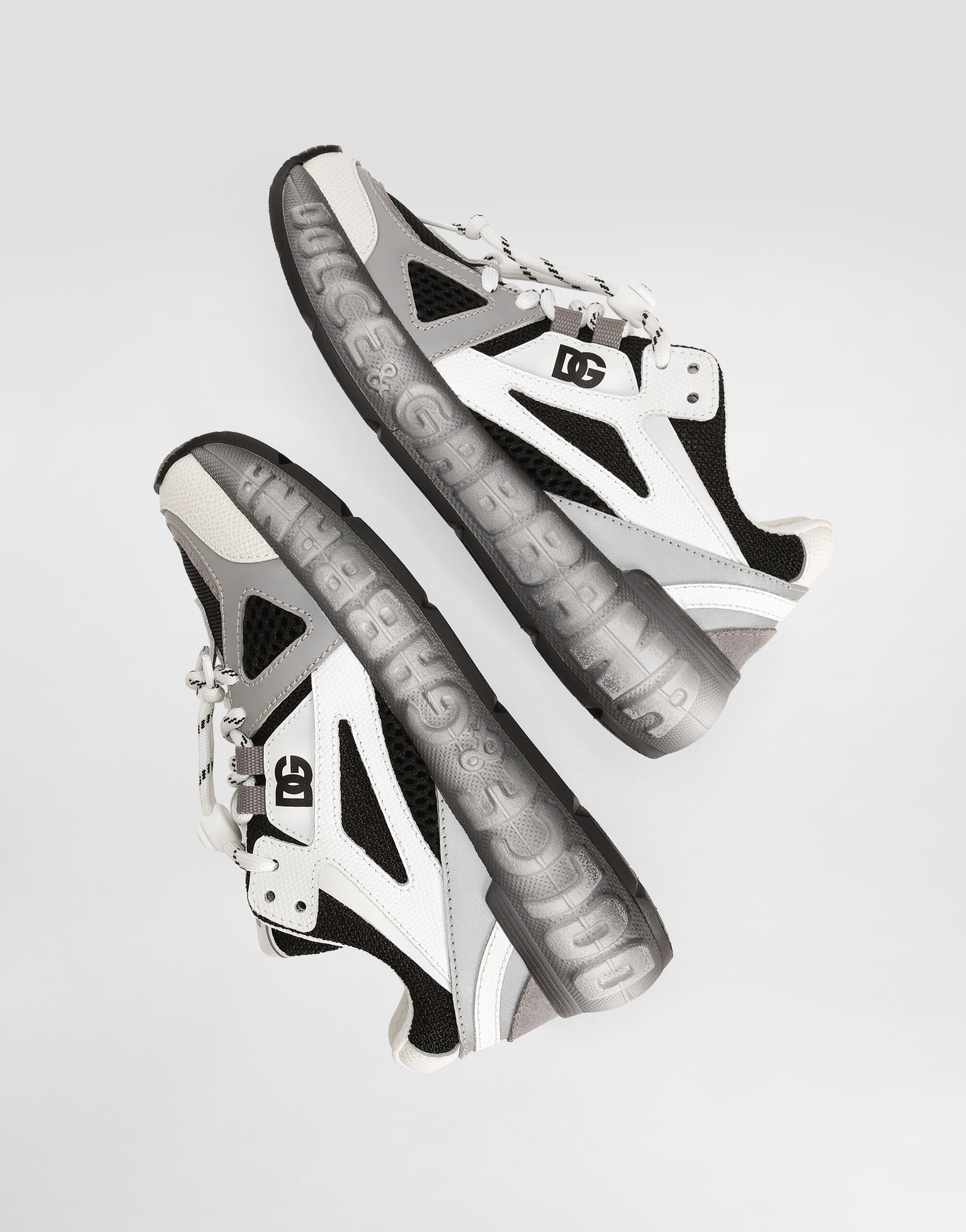 DG bounce 12 nylon and calfskin sneakers in Multicolor for Men