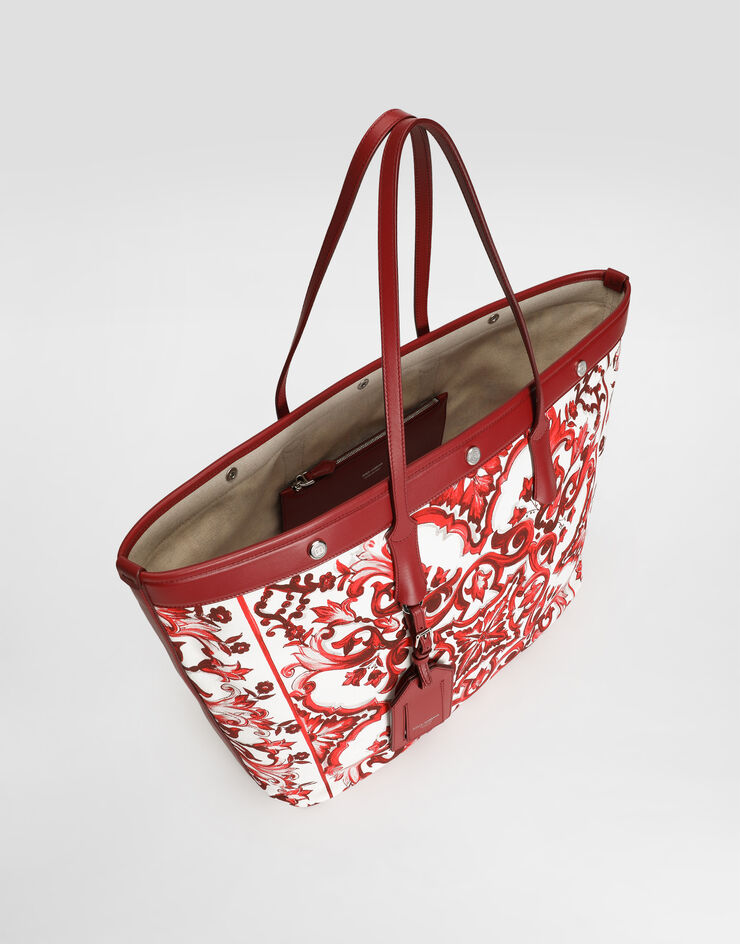 Dolce & Gabbana Atene shopping bag in majolica-print canvas Dolce & Gabbana Atene shopping bag in majolica-print canvas Multicolor BM7806A0642