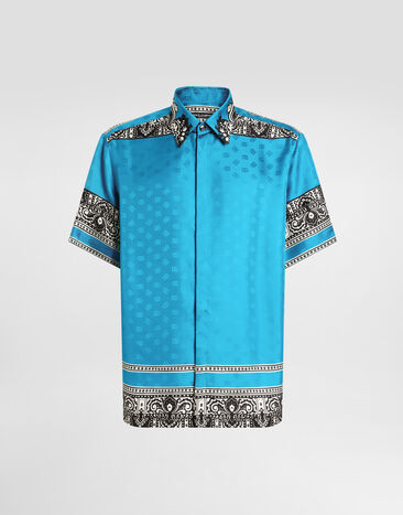 Dolce & Gabbana Silk shirt with bandanna print Print G5MR0THI1VM