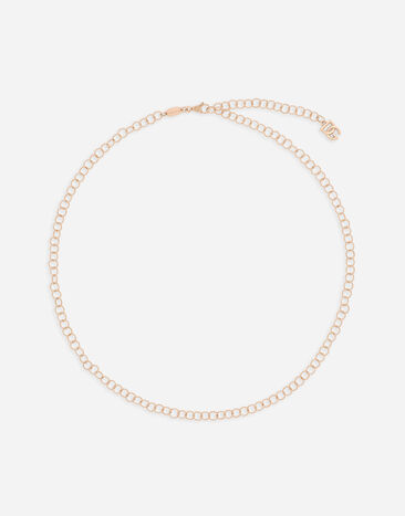 Dolce & Gabbana Twisted wire chain necklace in red gold 18Kt Red WAQB2GWRDDG